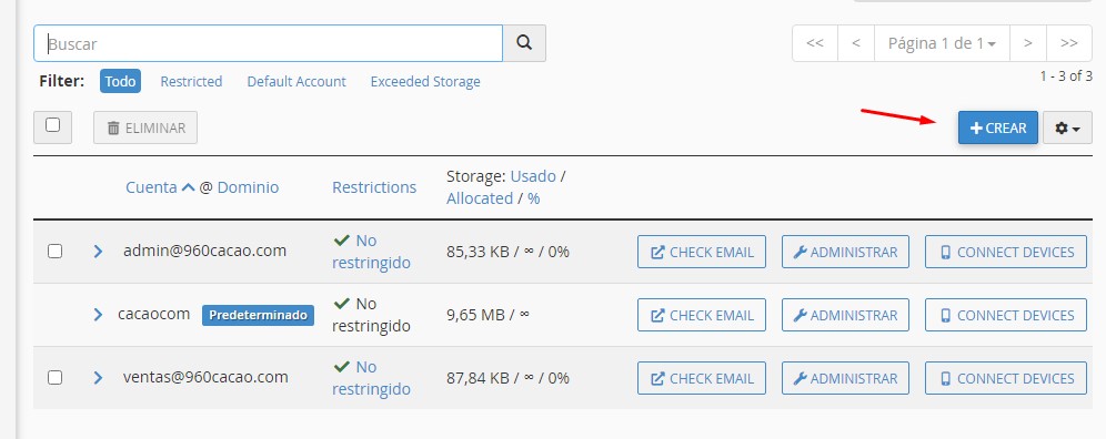 creando correo corporativo cpanel