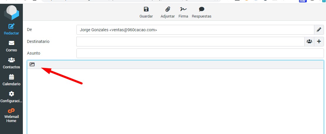 activar editor correo roundcube