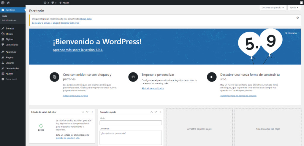 backend wordpress