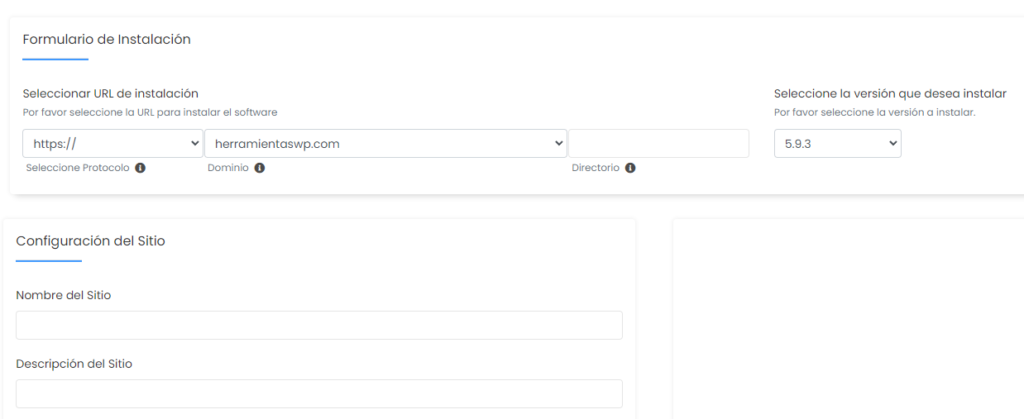 instalar wordpress desde cpanel paso 